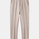 Wave Jacquard Knit V Neck Polo Shirt & Slim Fit Tapered Trousers