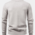 Heavyweight Stripe Mock Neck Knit Sweater