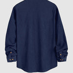 Men's Textured Corduroy Long Sleeve Shirt