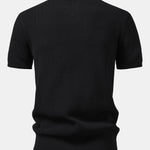 Waffle Textured Knitted Henley Shirt