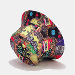 Retro 90s Graffiti Print Reversible Bucket Hat