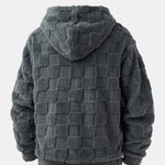 California Embroidered Teddy Checkerboard Hoodie