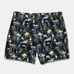 Palm Tree Sailboat Print Swim Shorts
