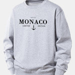 Monaco Slogan Print Relax Fit Sweatshirt