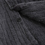 Men's Casual Warmth  Solid Color Button Front Fluffy Fleece Jacket