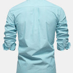 Cowboy Embroidery Cotton Oxford Button Up Shirt