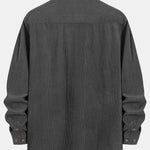 Long Sleeve Corduroy Pocket Button Up Shirt