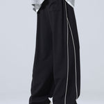 Wide Leg Pants With Side Stripes