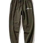 Men Print Drawstring Hoodie & Jogger Pants
