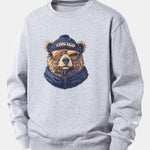Chicago Sunglasses Bear Print Relax Fit Sweatshirt