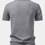 Twist Jacquard Knitted Zipper Polo Shirt