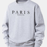 Paris Slogan Print Relax Fit Sweatshirt