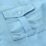 Men's Cargo Pocket Lapel Casual Loose Long Sleeve Shirt