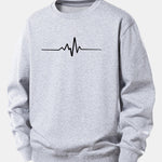 Heartbeat Print Relax Fit Sweatshirt