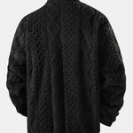 Geometric Jacquard Teddy Jacket