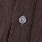 Men's Cotton Linen Textured Half Placket Short Sleeve Shirt