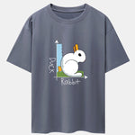 Rabbit Or Duck Optical Illusion Print Drop Shoulder Oversize T-Shirt