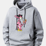 Vacation Pink Panther Print Relax Fit Hoodie