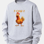 Rooster Print Relax Fit Sweatshirt