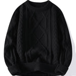 Twist Jacquard Crew Neck Sweater