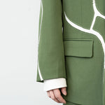 Cracked Patchwork Loose Casual Suit Jacket