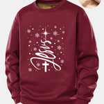 Christmas Jesus Print Teddy Fleece Lined Sweatshirt