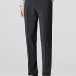 Contrast Trim Textured Zipper Knit Polo & Slim Fit Tapered Trousers