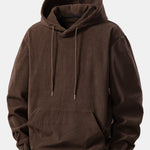 Corduroy Hoodie With Kangaroo Pocket
