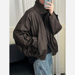 American Stand-up Collar Short Baseball Jacket