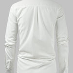 Men's Cargo Pocket Lapel Casual Loose Long Sleeve Shirt