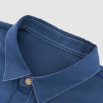 Men's solid color simple loose casual long-sleeved shirt