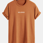 Regular Fit Believer Print Cotton T-Shirt