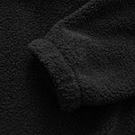 Relax Fit Quarter Zip Ethnic Geometric Patchwork Teddy Sweatshirt & Corduroy Jogger Pants
