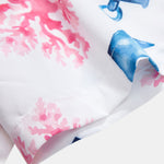 Coral Anchor Print Button Up Shirt