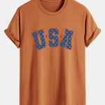 Regular Fit USA Print Cotton T-Shirt