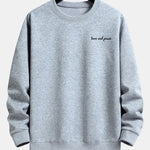 Love And Peace Print Relax Fit Sweatshirt