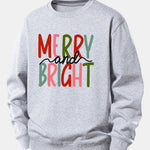 Merry And Bright Print Relax Fit Sweatshirt