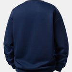 Relax Fit Brooklyn Print Contrast Corduroy Polo Collar Sweatshirt