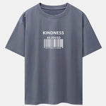 Kindness Barcode Print Drop Shoulder Oversize T-Shirt
