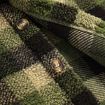 Men's Classic Plaid Fluffy Faux Fur Shirt Casual Button Cardigan Jacket