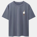 Duck You Print Drop Shoulder Oversize T-Shirt