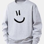 Smiley Face Print Relax Fit Sweatshirt