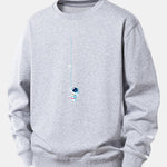 Astronaut On A Rope Print Relax Fit Sweatshirt