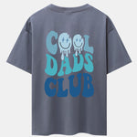 Cool Dads Club Back Print Drop Shoulder Oversize T-Shirt