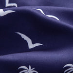 Regular Fit Seagull Print Cotton T-Shirt & Palm Tree Seagull Print Swim Shorts