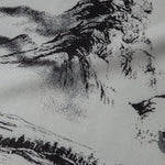 Ink Mountain And River Shirt & Man Mid Length Drawstring Swim Shorts