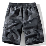 Camouflage Bear Print Drop Shoulder Oversize T-Shirt & Drawstring Cargo Shorts