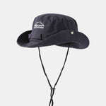 Mountain Pattern Bucket Hat With Chin Strap