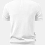 Textured Crochet Knitted Polo Shirt