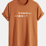 Regular Fit Don't Quit Print Cotton T-Shirt